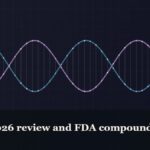 Illustrated double-helix diagram in copper and teal, captioned “PCAC 2026 review and FDA compounding policy”