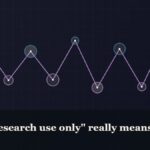 Illustrated chain of linked amino-acid nodes, captioned “What "research use only" really means”